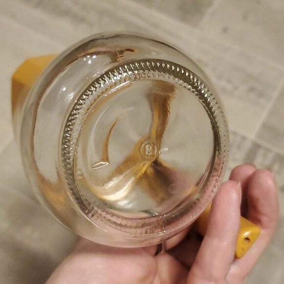 Vintage Glass Retro Mustard Lid Dispenser - Picture 7 of 8